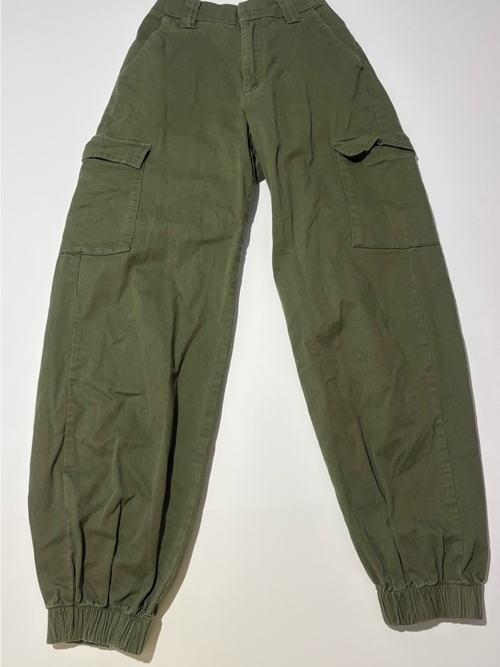 BDG Olive Green Cargo Pants with Elastic Cuffs